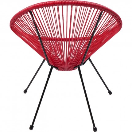 Fauteuil de jardin Acapulco rouge Kare Design