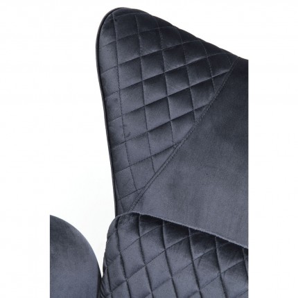 Armchair Tudor velvet black Kare Design