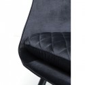 Fauteuil Tudor velours noir Kare Design