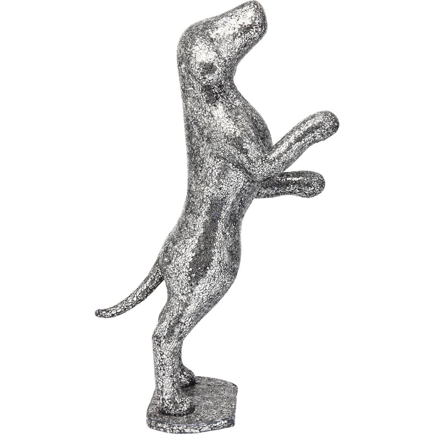 Déco chien debout mosaïque argent Kare Design