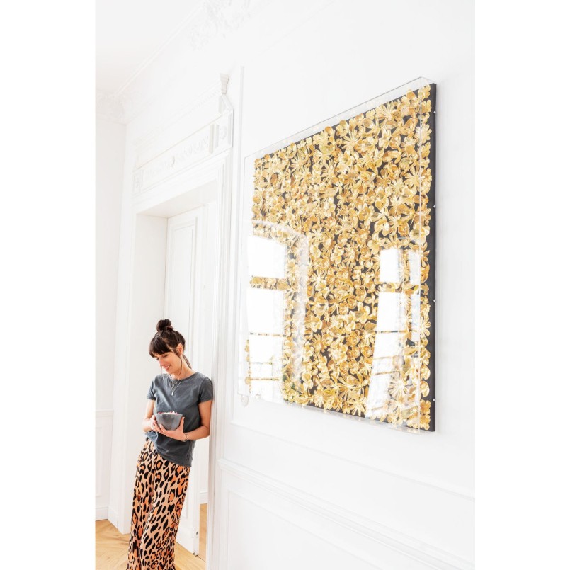 Cadre décoratif Gold Flower 120x120cm Kare Design