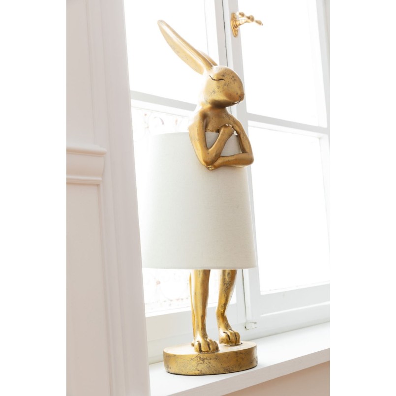 Lampe Animal Lapin doré Kare Design