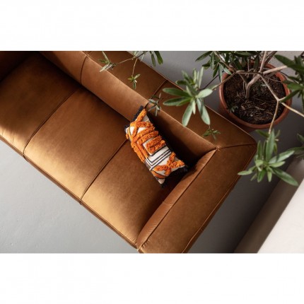 Canapé Cubetto 220cm velours marron Kare Design