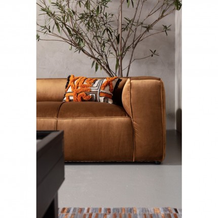 Canapé Cubetto 220cm velours marron Kare Design