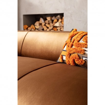 Canapé Cubetto 220cm velours marron Kare Design