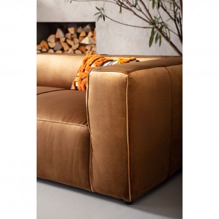 Canapé Cubetto 220cm velours marron Kare Design