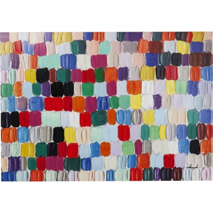 Tableau Touched Colorful Dots 200x140cm Kare Design