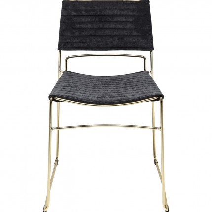 Chaise Hugo noire et dorée Kare Design