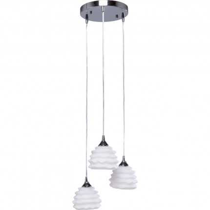Suspension Ruffle blanche 37cm Kare Design