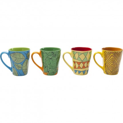 Mugs animaux de la savane set de 4 Kare Design