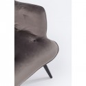 Fauteuil Vicky Velvet gris Kare Design