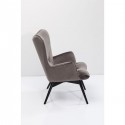 Fauteuil Vicky Velvet gris Kare Design