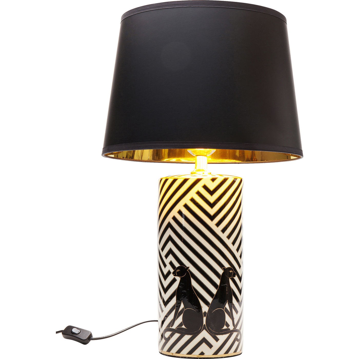 Lampe de table Panthères noires Kare Design