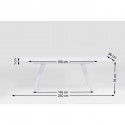 Table à rallonges Amsterdam blanche 240x90cm Kare Design
