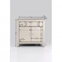 Commode Luxury Champagne 2 portes 1 tiroir Kare Design