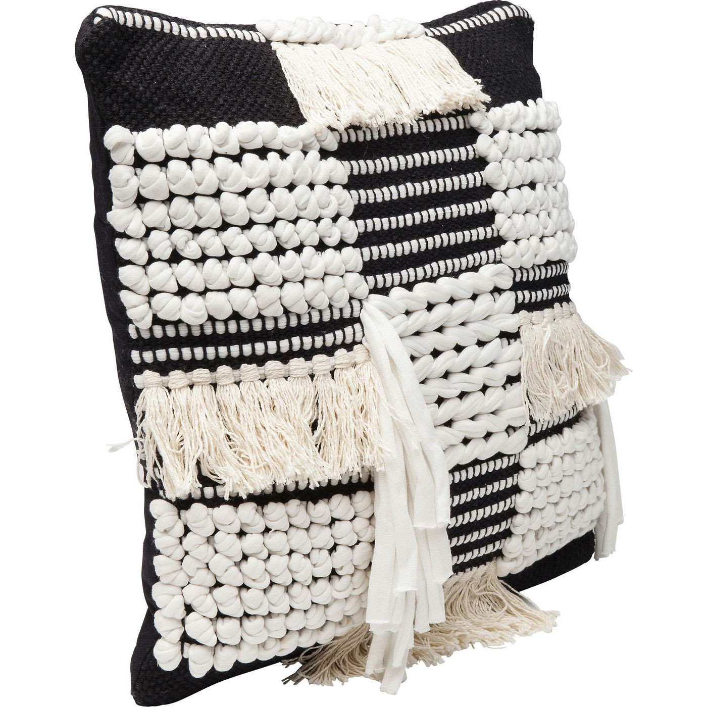 Coussin Husky noir et blanc 45x45cm Kare Design