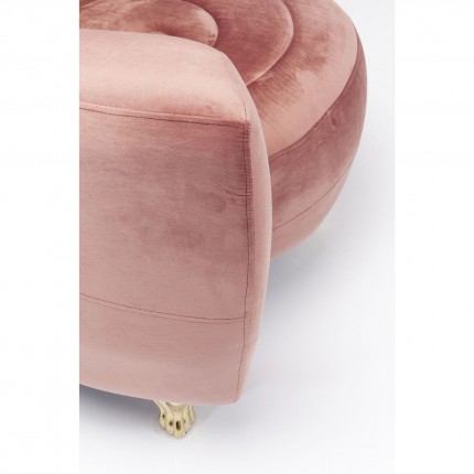 Fauteuil Lofty snake velours rose Kare Design
