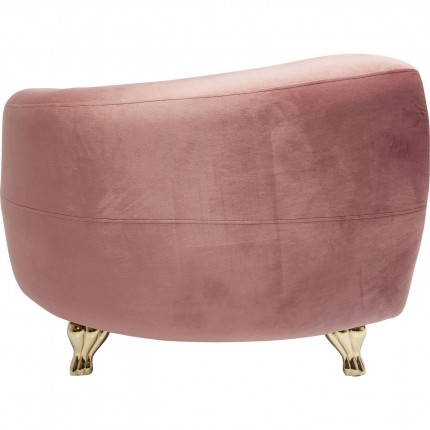 Fauteuil Lofty snake velours rose Kare Design