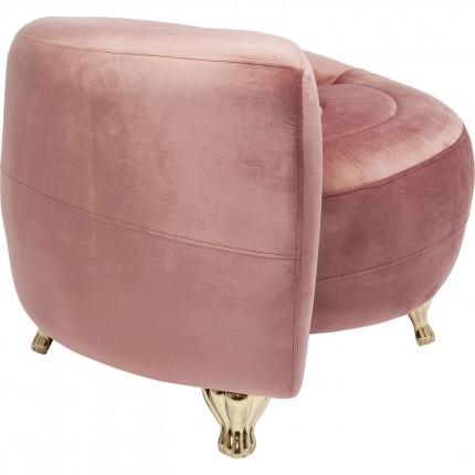 Fauteuil Lofty snake velours rose Kare Design