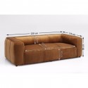 Canapé Cubetto 220cm velours marron Kare Design