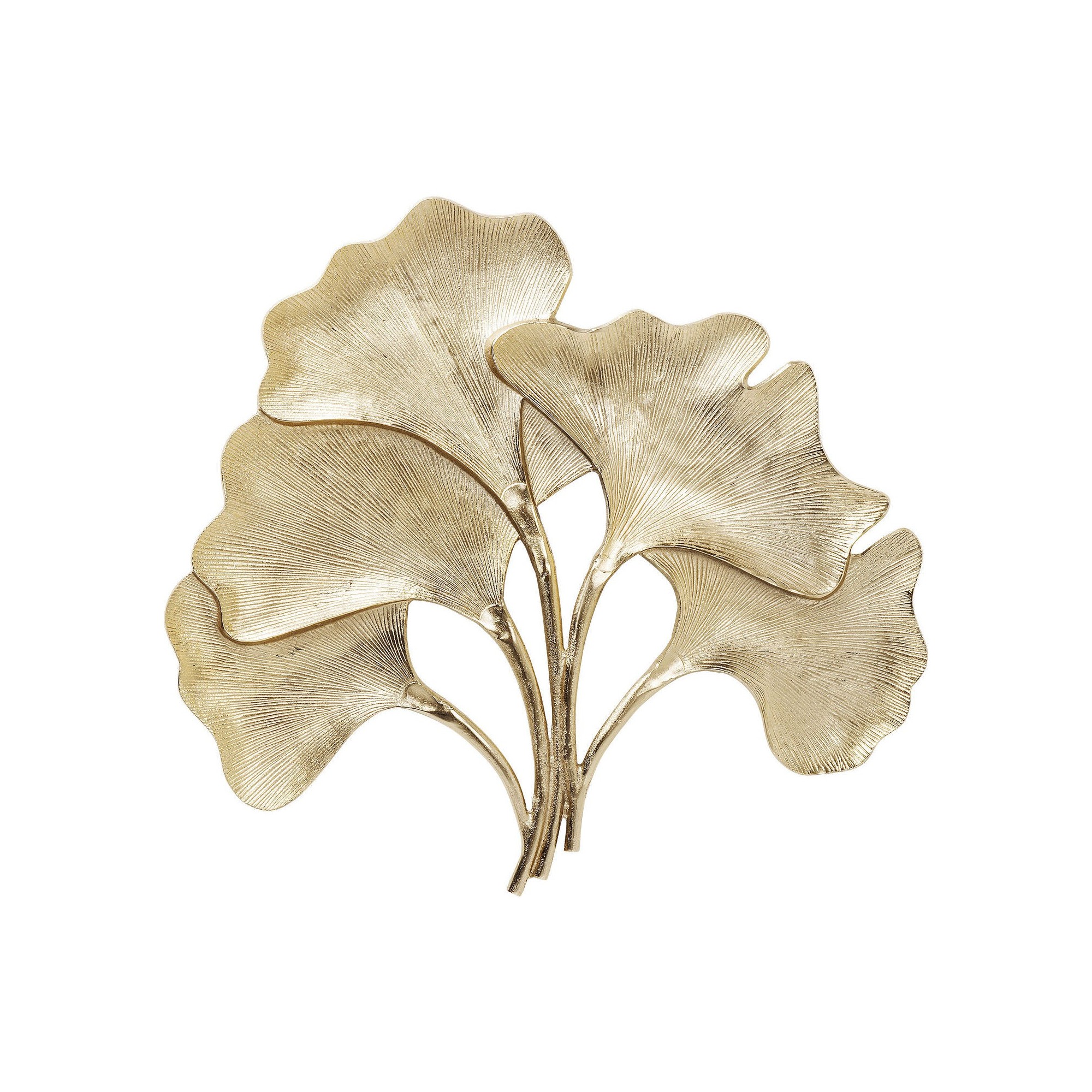 Déco murale feuilles de ginkgo dorée 72cm Kare Design
