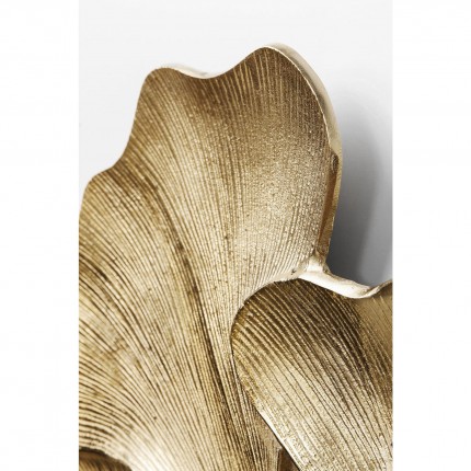 Déco murale feuilles de ginkgo dorée 72cm Kare Design