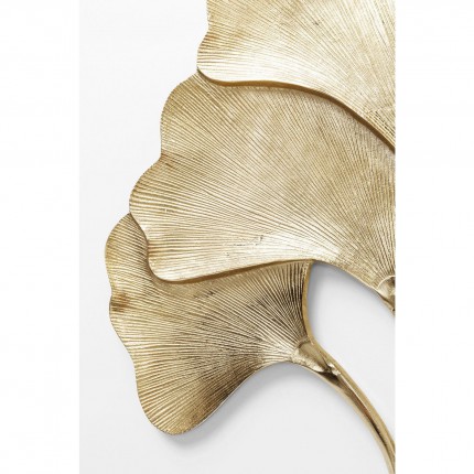Déco murale feuilles de ginkgo dorée 72cm Kare Design