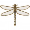Déco murale miroir libellule 35cm Kare Design