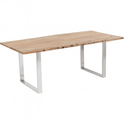 Table Harmony acacia chrome 160x80cm Kare Design