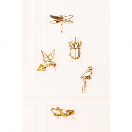 Déco murale miroir colibri 32cm Kare Design
