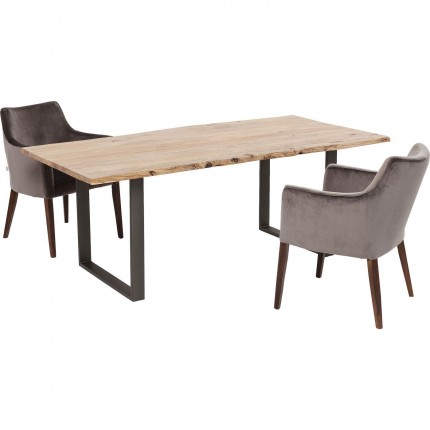 Table Harmony acacia acier 160x80cm Kare Design