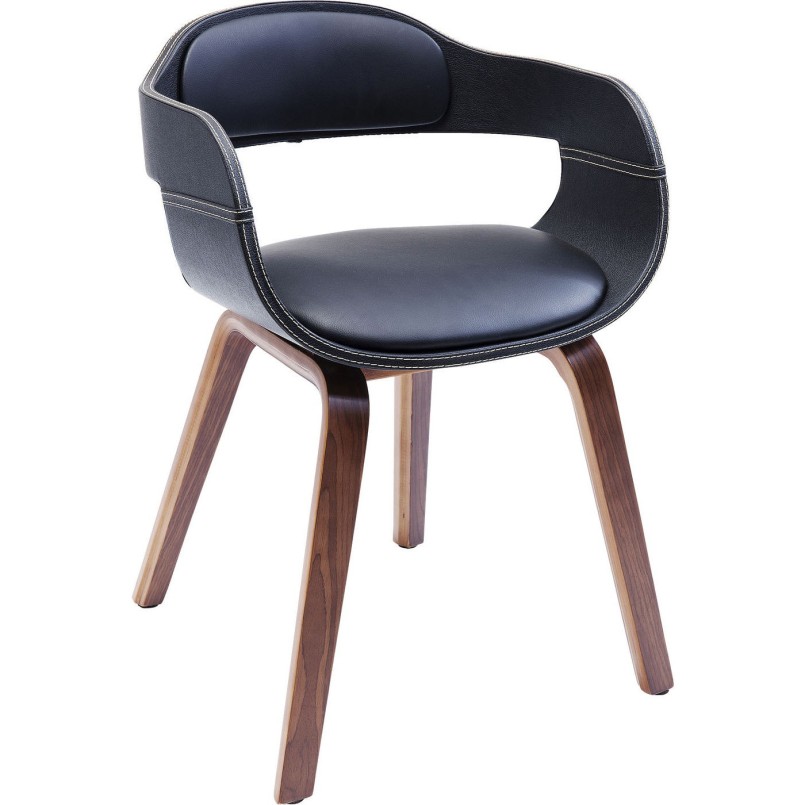 Chair with Armrest Costa Walnut Kare Design