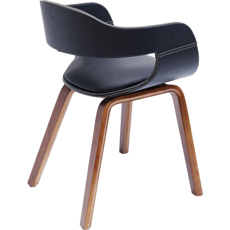 Chair with Armrest Costa Walnut Kare Design