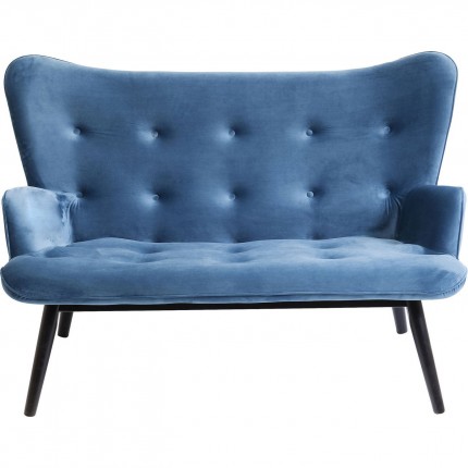 Canapé Vicky velours bleu pétrole Kare Design