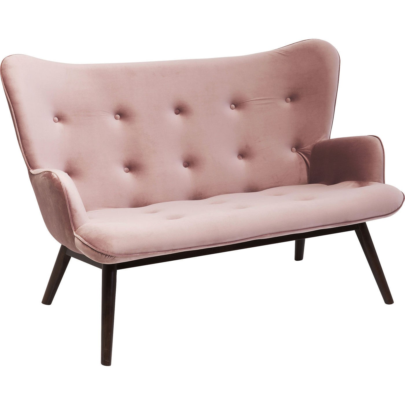 Canapé Vicky velours rose Kare Design