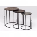 Tables d'appoint Electra 3/set Kare Design