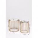 Tables d'appoint Wire laiton set de 2 Kare Design