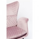 Fauteuil Tudor velours rose Kare Design