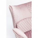Fauteuil Tudor velours rose Kare Design