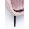 Fauteuil Tudor velours rose Kare Design