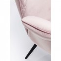 Fauteuil Tudor velours rose Kare Design