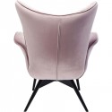 Fauteuil Tudor velours rose Kare Design