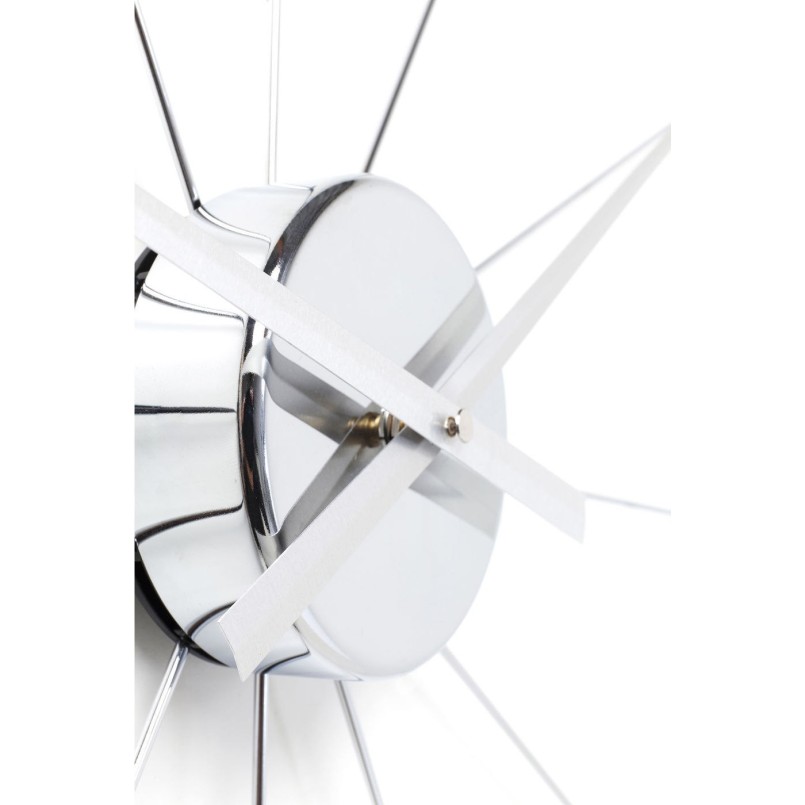 Horloge Umbrella Chrome et Noir Kare Design