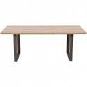 Table Symphony acacia acier 200x100cm Kare Design