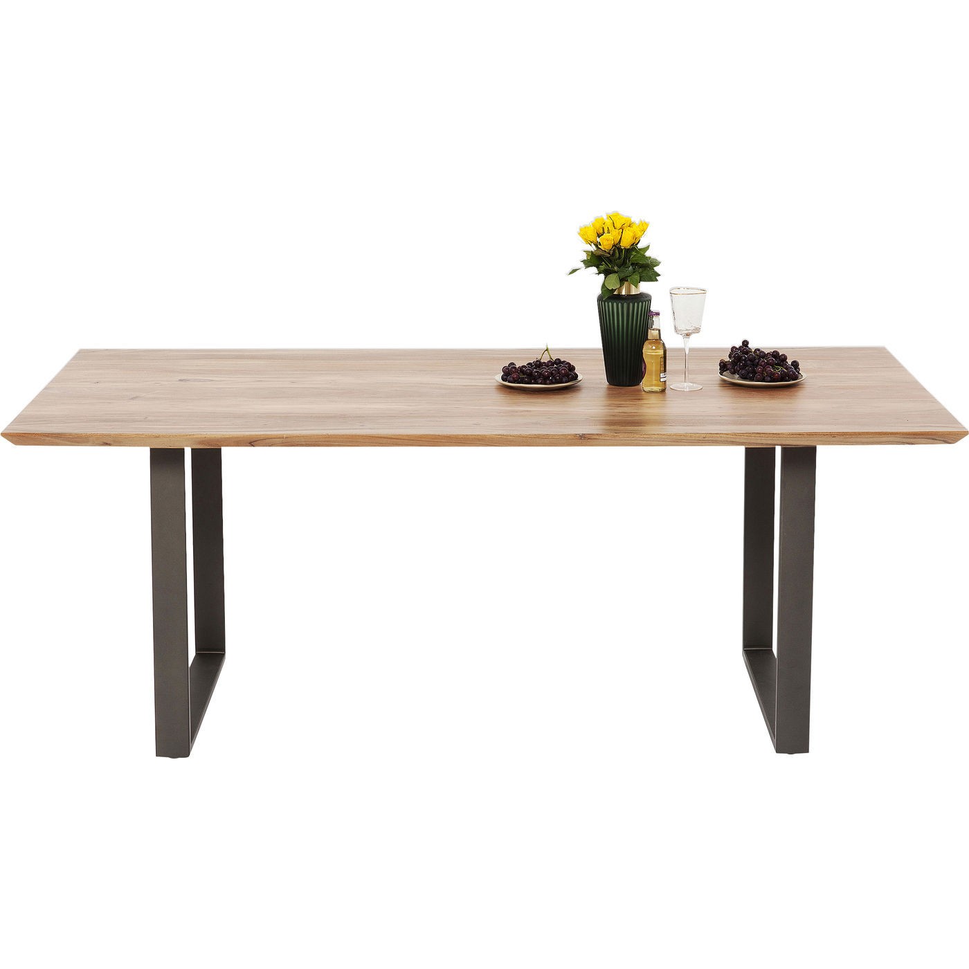 Table Symphony acacia acier 200x100cm Kare Design