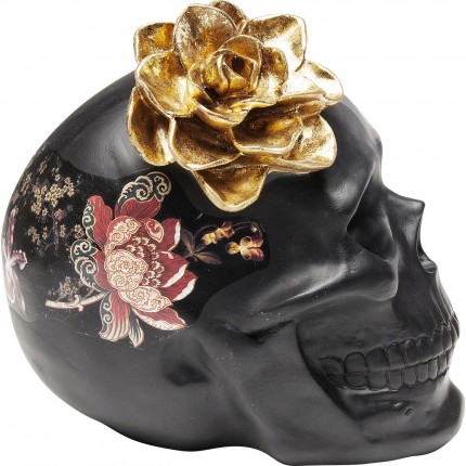 Déco crâne noir fleurs Kare Design