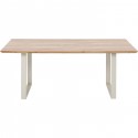 Table Symphony acacia argent 200x100cm Kare Design