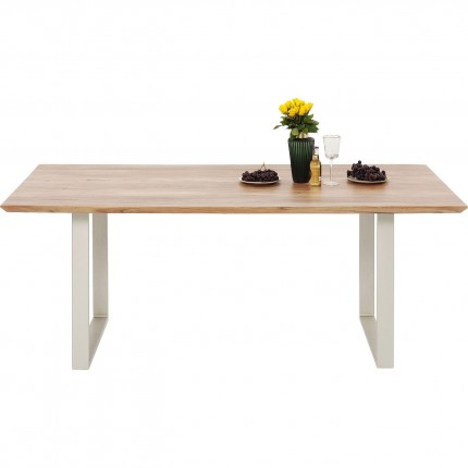 Table Symphony acacia argent 200x100cm Kare Design