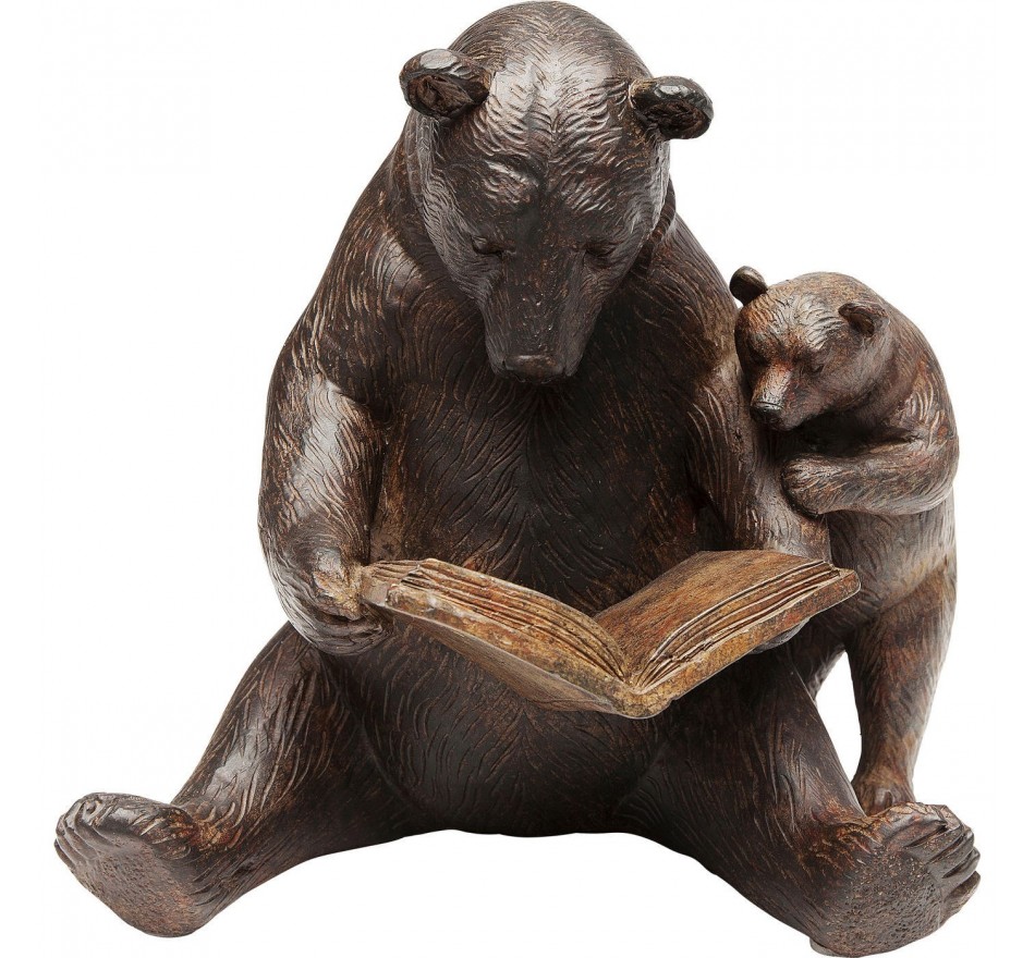 Déco ours lecture marron Kare Design Déco ours lecture marron Kare Design