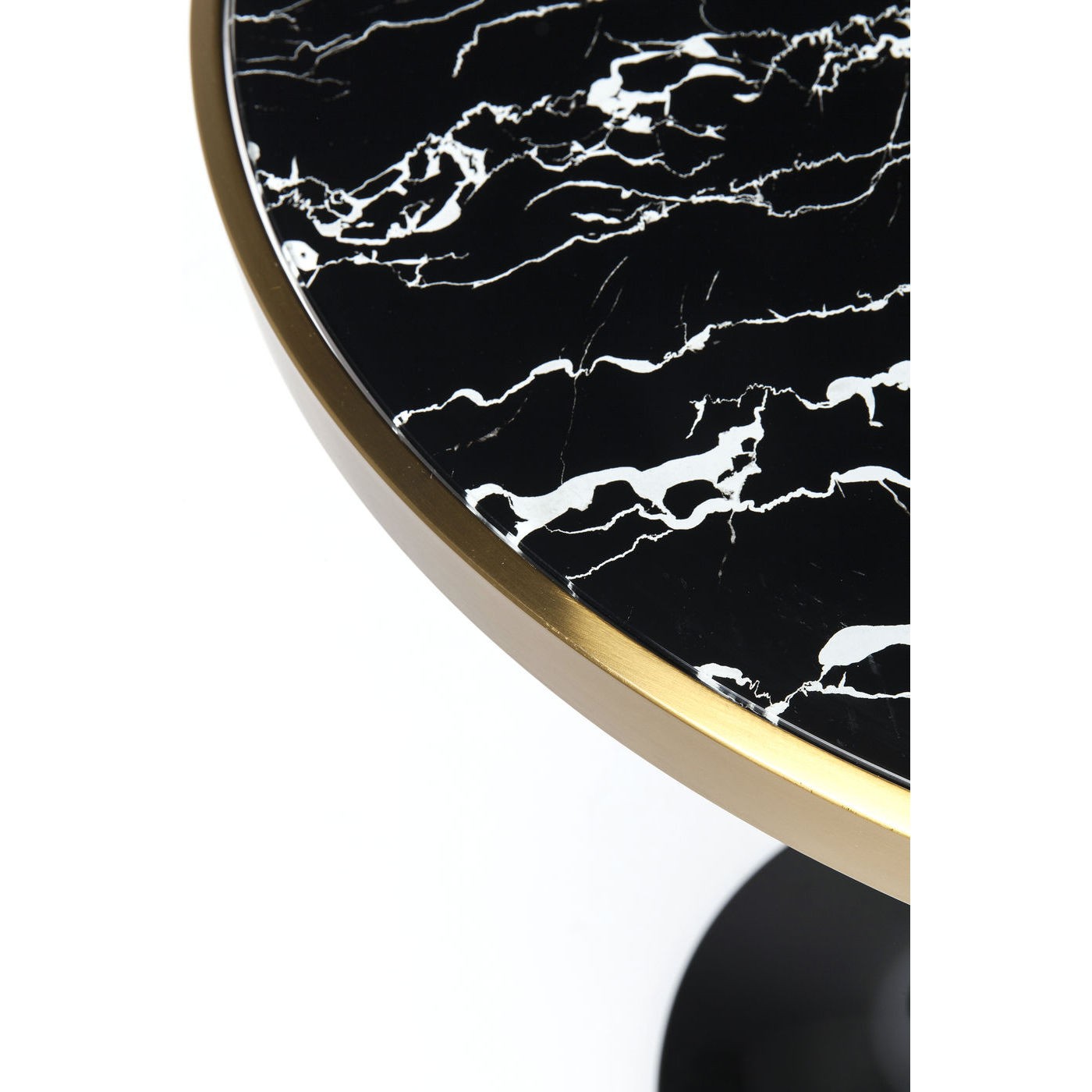 Table de bar San Remo noire ronde 70cm Kare Design